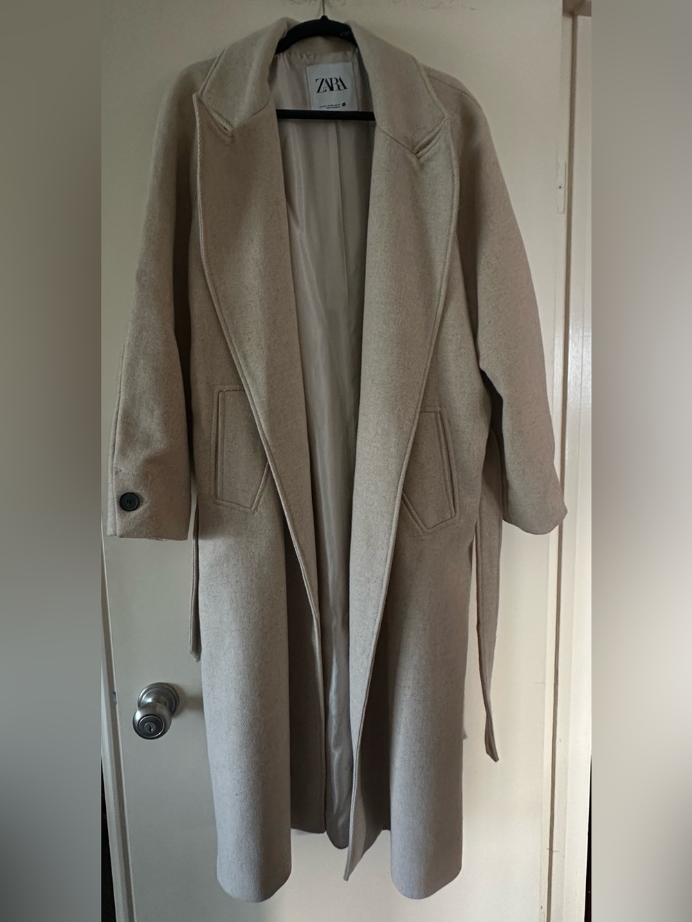 Zara Long Cream Coat